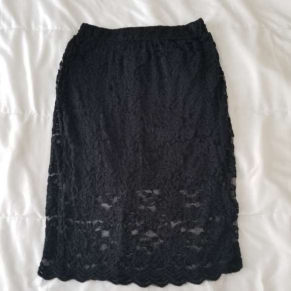 Charlotte Russe Dresses & Skirts - 3/$12 Black lace skirt
